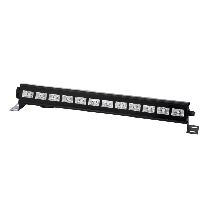 GLOBOSTAR® UVBAR 79660 Μπάρα Φωτισμού LED 36W 120° AC 220-240V IP20 Μαύρο Αλουμίνιο - UV Black Light - DMX512 & Ασύρματο Χειριστήριο IR - Μ50 x Π6 x Υ6cm - 2 Χρόνια Εγγύηση