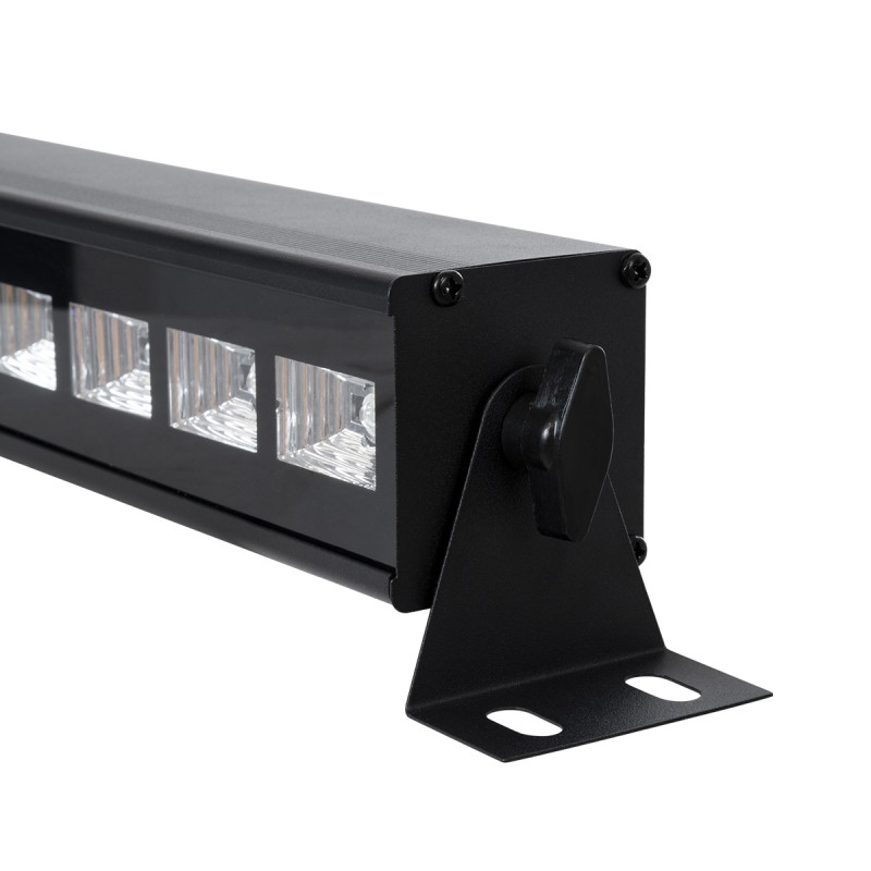GLOBOSTAR® UVBAR 79660 Μπάρα Φωτισμού LED 36W 120° AC 220-240V IP20 Μαύρο Αλουμίνιο - UV Black Light - DMX512 & Ασύρματο Χειριστήριο IR - Μ50 x Π6 x Υ6cm - 2 Χρόνια Εγγύηση