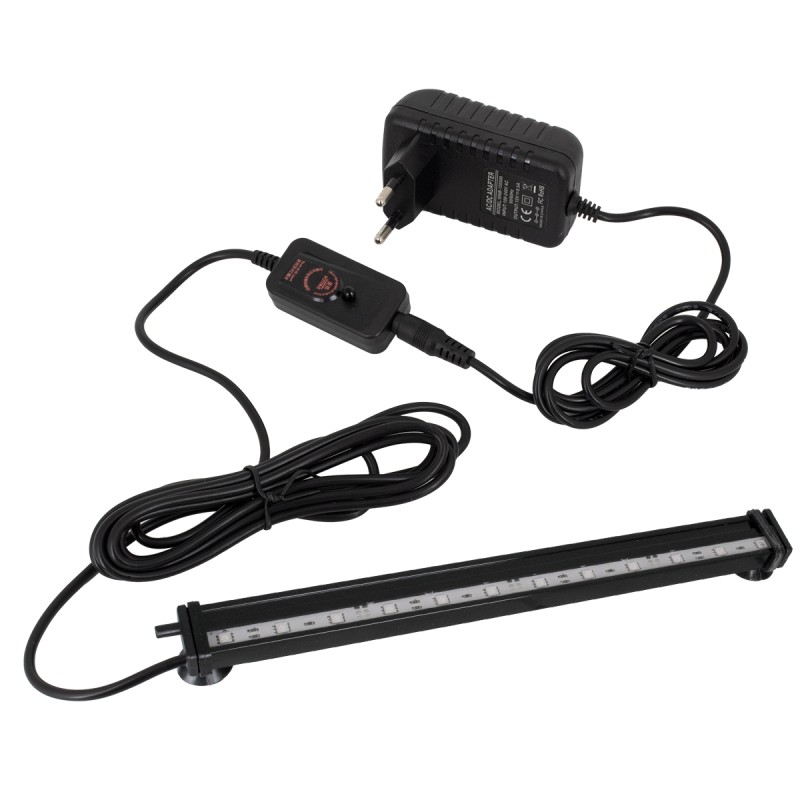 GloboStar® 79675 Φωτιστικό Ενυδρείου & Οξυγονωτής / Μηχανισμός Φυσαλίδων 30cm LED 12W 180° AC 230V Αδιάβροχο IP68 με Ασύρματο Χειριστήριο IR Πολύχρωμο RGB Dimmable