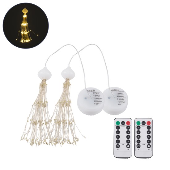 GloboStar® 79796 ΣΕΤ 2 x Διακοσμητικές Γιρλάντες Μπαταρίας (2x 3xAAA Δεν Περιλαμβάνονται) 200+200 LED 3+3 Watt και Ασύρματο Χειριστήριο 8 Προγραμμάτων Φωτισμού Dimmable Θερμό Λευκό 3000K GloboStar® 79796 ΣΕΤ 2 x Διακοσμητικές Γιρλάντες Μπαταρίας (2x 3xAAA Δεν Περιλαμβάνονται) 200+200 LED 3+3 Watt και Ασύρματο Χειριστήριο 8 Προγραμμάτων Φωτισμού Dimmable Θερμό Λευκό 3000K