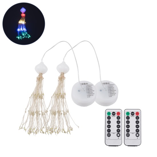 GloboStar® 79798 ΣΕΤ 2 x Διακοσμητικές Γιρλάντες Μπαταρίας (2x 3xAAA Δεν Περιλαμβάνονται) 200+200 LED 3+3 Watt και Ασύρματο Χειριστήριο 8 Προγραμμάτων Φωτισμού Dimmable Πολύχρωμο RGB GloboStar® 79798 ΣΕΤ 2 x Διακοσμητικές Γιρλάντες Μπαταρίας (2x 3xAAA Δεν Περιλαμβάνονται) 200+200 LED 3+3 Watt και Ασύρματο Χειριστήριο 8 Προγραμμάτων Φωτισμού Dimmable Πολύχρωμο RGB