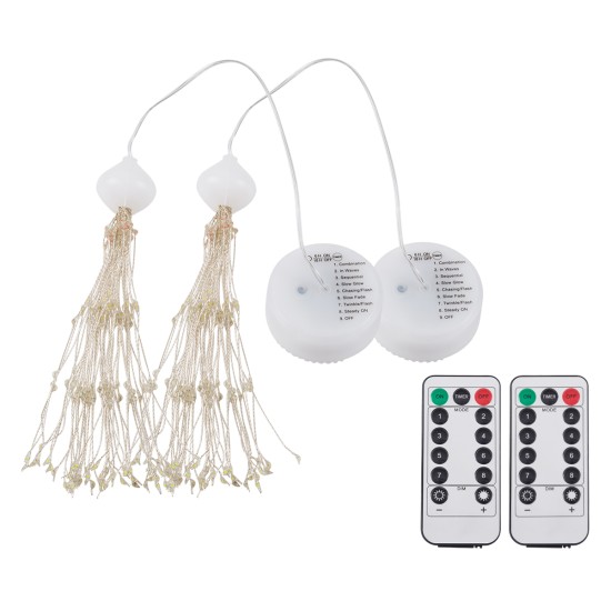 GloboStar® 79798 ΣΕΤ 2 x Διακοσμητικές Γιρλάντες Μπαταρίας (2x 3xAAA Δεν Περιλαμβάνονται) 200+200 LED 3+3 Watt και Ασύρματο Χειριστήριο 8 Προγραμμάτων Φωτισμού Dimmable Πολύχρωμο RGB GloboStar® 79798 ΣΕΤ 2 x Διακοσμητικές Γιρλάντες Μπαταρίας (2x 3xAAA Δεν Περιλαμβάνονται) 200+200 LED 3+3 Watt και Ασύρματο Χειριστήριο 8 Προγραμμάτων Φωτισμού Dimmable Πολύχρωμο RGB