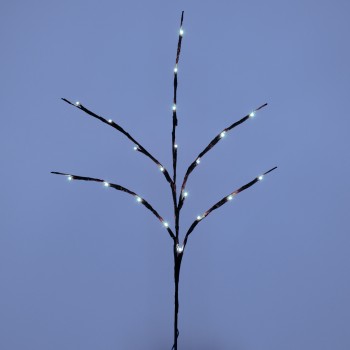 GLOBOSTAR® BRANCH 79800 Μοντέρνο Επιτραπέζιο Φωτιστικό LED 3W 300lm 360° με 2 x ΑΑ Μπαταρίες DC 3V IP20 Ψυχρό Λευκό 6000K - DIODE - Καφέ & Μπεζ - Μ62.5 x Π62.5 x Υ70cm - 2 Χρόνια Εγγύηση