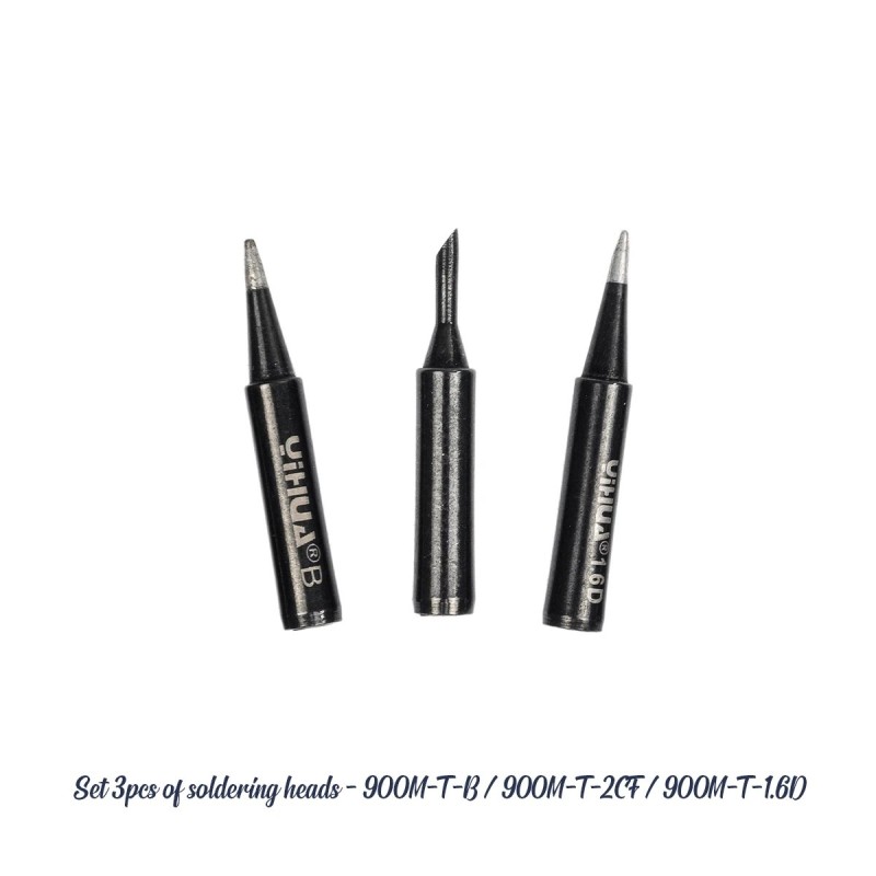 GloboStar® 79948 Σετ 3 Κεφαλών για Κολλητήρι - Σταθμού Συγκόλλησης