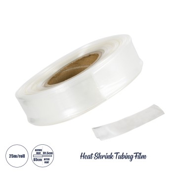 GLOBOSTAR® SHRINKTUBE 79969 Θερμοσυστελλόμενο Μακαρόνι Στεγανοποίησης για Neon Flex LED Αδιάβροχο IP65 - Διάφανο - Μ250 x Π3 x Υ3cm/Π1.5 x Υ1.5cm - Ρολό 25 Μέτρων