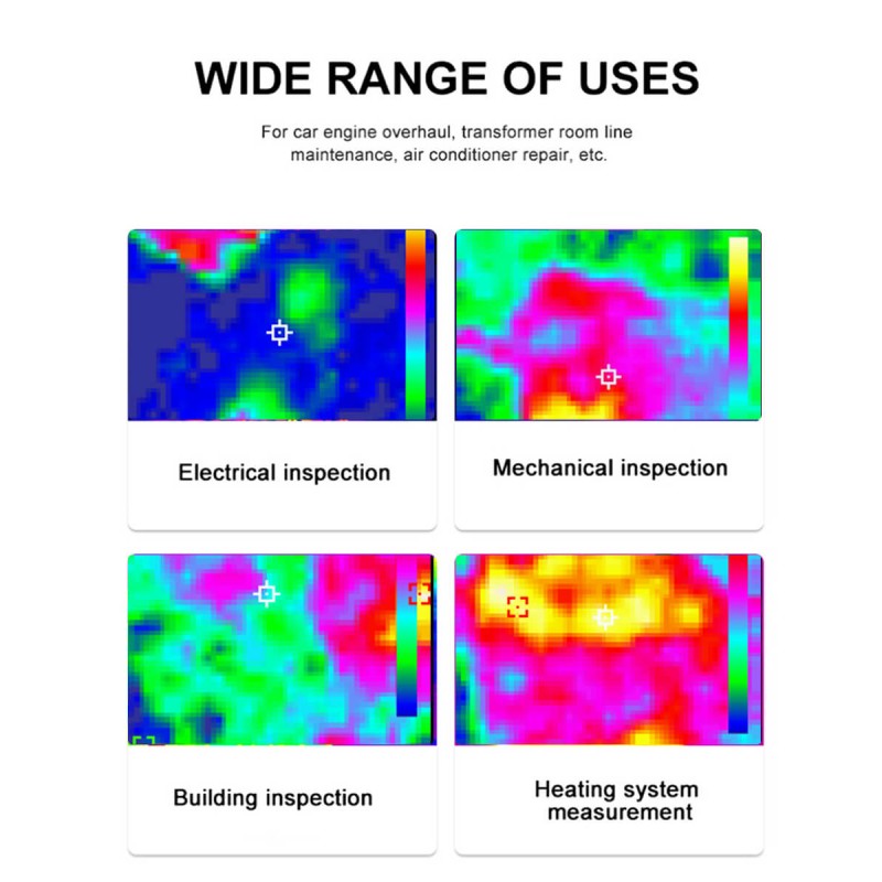 GloboStar® 79989 Θερμοκάμερα Χειρός -10°C - 400°C 32×32 Pixel Οθόνη 2.4 TFT LCD 2 Megapixel HD Επαναφορτιζόμενη με Μπαταρία Li-ion 2600mAh & Καλώδιο Φόρτισης Micro USB Interface - 8GB Micro TF Card