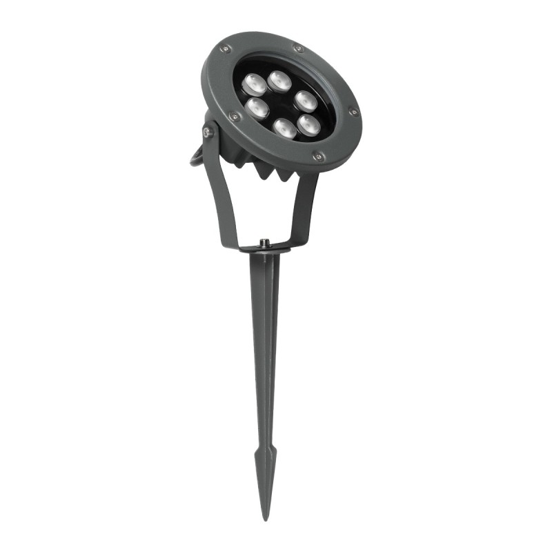 GloboStar® TREELIGHT-TZINA 90353 Σποτ Φωτισμού Ειδικό για Φυτά - Δέντρα με Βάση Κήπου / Καρφωτό LED 6W 510lm 10° DC 24V Αδιάβροχο IP65 L14 x W12.5 x H12.5cm Αρχιτεκτονικό Πορτοκαλί 2200K - Γκρι Ανθρακί - 3 Years Warranty