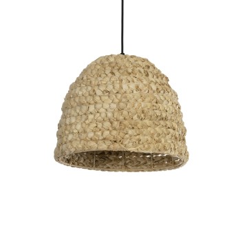 GLOBOSTAR® MEKA 204-0163 Boho Κρεμαστό Φωτιστικό Οροφής με Ντουί 1 x E27 AC 220-240V IP20 - Μπεζ - Μ30 x Π30 x Υ25cm