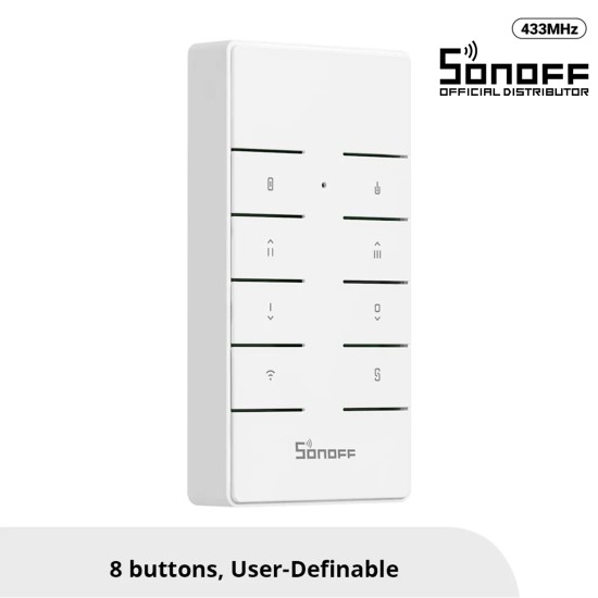GloboStar® 80074 SONOFF RM433R2 - Remote Controller RF 433Mhz 8 Key (Battery Included) GloboStar® 80074 SONOFF RM433R2 - Remote Controller RF 433Mhz 8 Key (Battery Included)