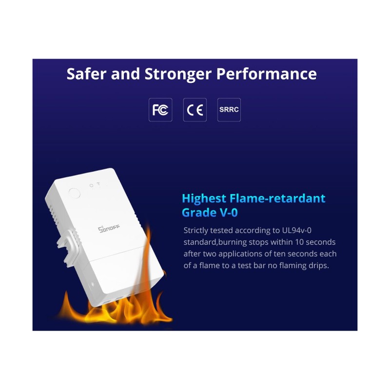 GloboStar® 80083 SONOFF POWR316 POW ORIGIN Smart LAN & WiFi 2.4GHz Power Meter Switch AC 100-240V Max 16A