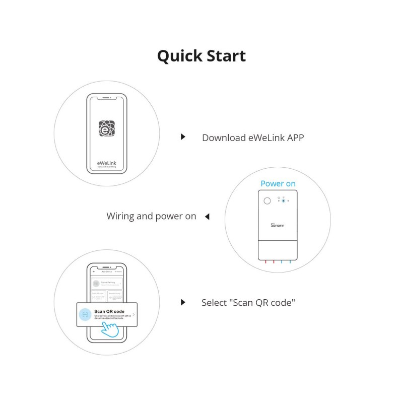 GloboStar® 80083 SONOFF POWR316 POW ORIGIN Smart LAN & WiFi 2.4GHz Power Meter Switch AC 100-240V Max 16A