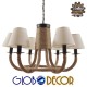GloboStar® VERONE 10001020 Vintage Κρεμαστό Φωτιστικό Πλέγμα Πολύφωτο 6 x E14 IP20 Μπεζ Ύφασμα με Μπεζ Σχοινί - Μ65 x Π65 x Υ45cm GloboStar® VERONE 10001020 Vintage Κρεμαστό Φωτιστικό Πλέγμα Πολύφωτο 6 x E14 IP20 Μπεζ Ύφασμα με Μπεζ Σχοινί - Μ65 x Π65 x Υ45cm