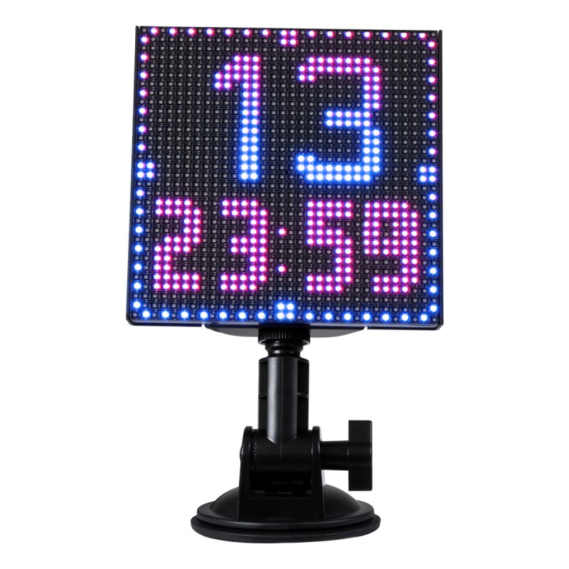 GloboStar® 81501 LED Scrolling Display 32x32 Pixel - Κυλιόμενη Ψηφιακή Πινακίδα / Επιγραφή Μονής Όψης P10 LED SMD DC 12V USB - Λειτουργία μέσω Wi-Fi με Εφαρμογή APP - IP20 - Μ13.2 x Π4 x Υ25cm - Πολύχρωμο RGBW - 1 Χρόνο Εγγύηση