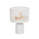 GloboStar® GIRAFFE 204-0026 Παιδικό Eπιτραπέζιο Φωτιστικό Φιγούρα Μονόφωτο 1 x E27 IP20 Λευκό Ύφασμα - Μ24 x Π24 x Υ32cm