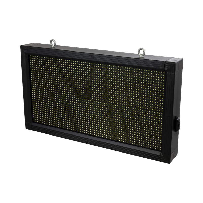 GloboStar® DISPLAY 90326 LED Scrolling Display 64x32cm - Κυλιόμενη Ψηφιακή Πινακίδα / Επιγραφή Μονής Όψης P10 LED SMD AC 220-240V - Λειτουργία μέσω Wi-Fi με Εφαρμογή APP - Αισθήτηρας Θερμοκρασίας και Υγρασίας - Αδιάβροχο IP65 - Μ72 x Π9 x Υ42.5cm - Ψυχρό