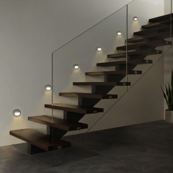 kelvo® STEPART KLV-101-0075 Χωνευτό Φωτιστικό Σκαλοπατιού / Διαδρόμου LED 3W 375lm 45° AC 220-240V Αδιάβροχο IP65 Θερμό Λευκό 2700K - Lumileds SMD Chip & TÜV SÜD Driver - Γκρι Ανθρακί Ματ - Μ8.3 x Π4.5 x Υ8.3cm / Q6.6 x 6.6cm - 5 Χρόνια Εγγύηση