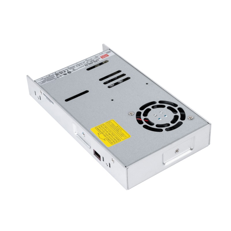 GLOBOSTAR® MEANWELL-LRS450-24 90787 Τροφοδοτικό/Μετασχηματιστής PELV 450W 18.8A DC 24V IP20 - AC 220-240V σε DC 24V / Ρυθμιζόμενo από DC 21.6V έως DC 28.8V - Μ22.5 x Π12.4 x Υ3.5cm - 3 Χρόνια Εγγύηση