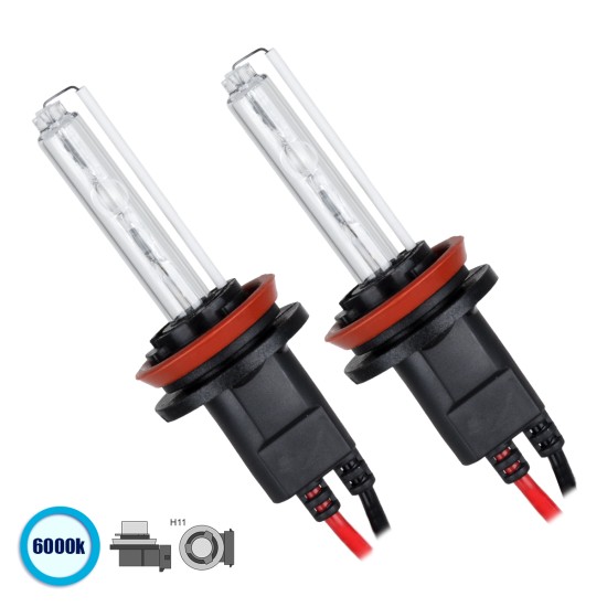 GloboStar® 84007 H11 ΣΕΤ 2 x Λάμπες Βασικού Φωτισμού Αυτοκινήτου & Μοτοσυκλέτας Xenon HID 70W 6400lm IP20 Ψυχρό Λευκό 6000K GloboStar® 84007 H11 ΣΕΤ 2 x Λάμπες Βασικού Φωτισμού Αυτοκινήτου & Μοτοσυκλέτας Xenon HID 70W 6400lm IP20 Ψυχρό Λευκό 6000K