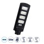 GloboStar® STREETA 85344 Professional LED Solar Street Light Αυτόνομο Ηλιακό Φωτιστικό Δρόμου 120W 1200lm 192 x LED SMD 5730 με Ενσωματωμένο Φωτοβολταϊκό Panel 6V 15W & Επαναφορτιζόμενη Μπαταρία Li-ion 3.2V 15000mAh με Αισθητήρα Ημέρας-Νύχτας & PI