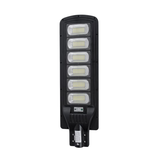 GloboStar® STREETA 85346 Professional LED Solar Street Light Αυτόνομο Ηλιακό Φωτιστικό Δρόμου 180W 1800lm 288 x LED SMD 5730 με Ενσωματωμένο Φωτοβολταϊκό Panel 6V 20W & Επαναφορτιζόμενη Μπαταρία Li-ion 3.2V 30000mAh με Αισθητήρα Ημέρας-Νύχτας & PI