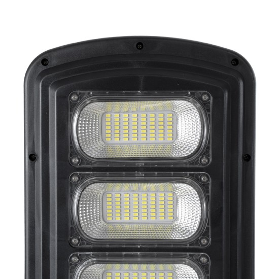 GloboStar® STREETA 85346 Professional LED Solar Street Light Αυτόνομο Ηλιακό Φωτιστικό Δρόμου 180W 1800lm 288 x LED SMD 5730 με Ενσωματωμένο Φωτοβολταϊκό Panel 6V 20W & Επαναφορτιζόμενη Μπαταρία Li-ion 3.2V 30000mAh με Αισθητήρα Ημέρας-Νύχτας & PI