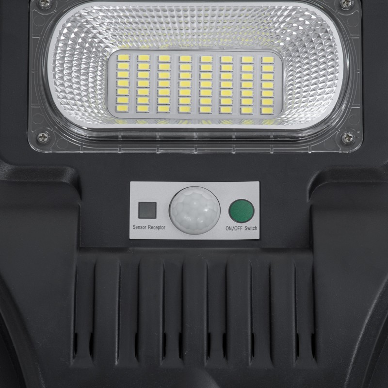 GloboStar® STREETA 85346 Professional LED Solar Street Light Αυτόνομο Ηλιακό Φωτιστικό Δρόμου 180W 1800lm 288 x LED SMD 5730 με Ενσωματωμένο Φωτοβολταϊκό Panel 6V 20W & Επαναφορτιζόμενη Μπαταρία Li-ion 3.2V 30000mAh με Αισθητήρα Ημέρας-Νύχτας & PI