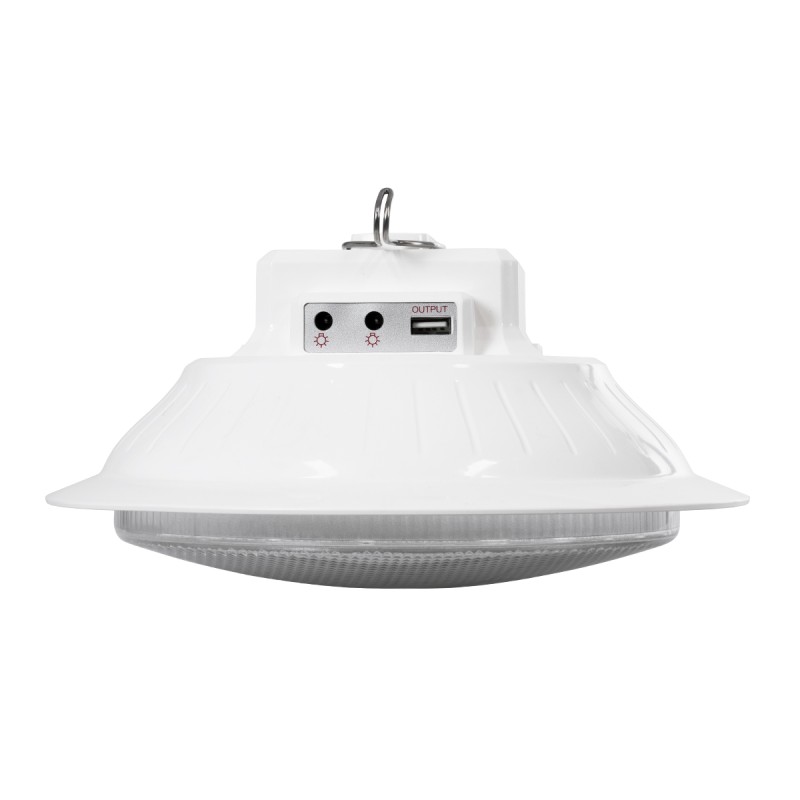 GloboStar® SOLAR-BULB 85350 Αυτόνομη Ηλιακή Κρεμαστή Λάμπα LED Giant Γλόμπος 100W 1000lm 140° 2 Λειτουργιών Ρεύματος με AC 220-240V μέσω USB Αντάπτορα ή με Φωτοβολταικό Panel 6V 12W & Επαναφορτιζόμενη Μπαταρία Li-ion 3.2V 5000mAh - Ενσωματωμένο USB 2.