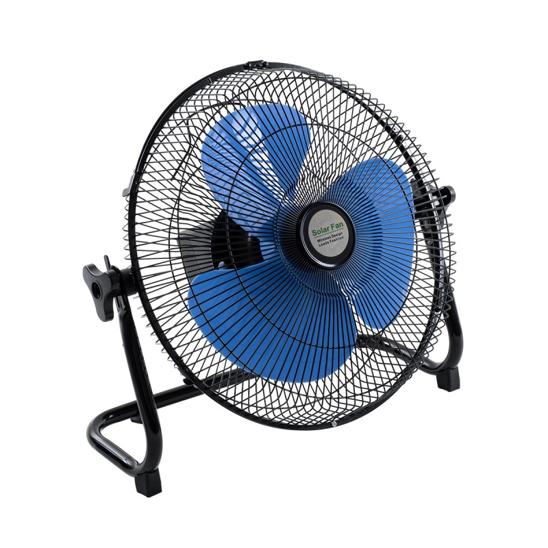 GloboStar® SOLARO-FAN 85351 Solar Fan Αυτόνομος Ηλιακός Επιδαπέδιος Ανεμιστήρας 25W 2 Λειτουργιών Ρεύματος με AC 220-240V ή με Φωτοβολταϊκό Panel 9V 12W & Επαναφορτιζόμενη Μπαταρία Li-ion 7.4V 4400mAh - 12 Ταχύτητες - Ενσωματωμένο USB 2.0 Charger Συσκ