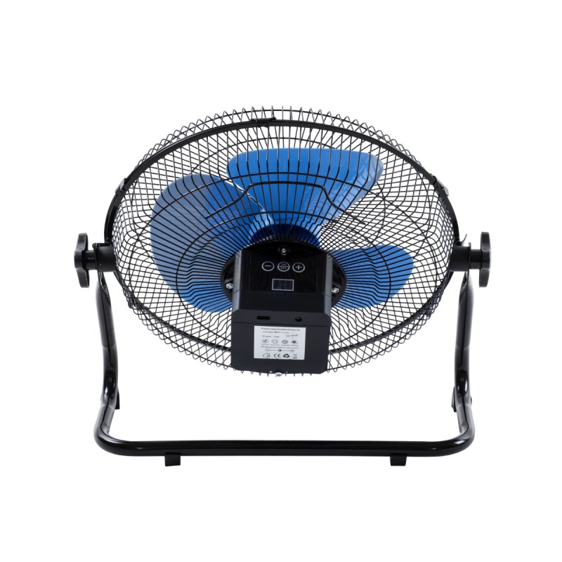 GloboStar® SOLARO-FAN 85351 Solar Fan Αυτόνομος Ηλιακός Επιδαπέδιος Ανεμιστήρας 25W 2 Λειτουργιών Ρεύματος με AC 220-240V ή με Φωτοβολταϊκό Panel 9V 12W & Επαναφορτιζόμενη Μπαταρία Li-ion 7.4V 4400mAh - 12 Ταχύτητες - Ενσωματωμένο USB 2.0 Charger Συσκ
