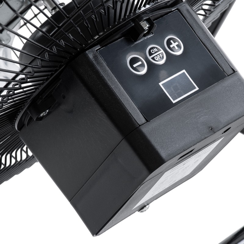 GloboStar® SOLARO-FAN 85352 Solar Fan Αυτόνομος Ηλιακός Επιδαπέδιος Ανεμιστήρας 25W 2 Λειτουργιών Ρεύματος με AC 220-240V ή με Φωτοβολταϊκό Panel 9V 12W & Επαναφορτιζόμενη Μπαταρία Li-ion 7.4V 4400mAh - 12 Ταχύτητες - Ενσωματωμένο USB 2.0 Charger Συσκ