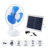 GloboStar® SOLARI-FAN 85353 Solar Fan Αυτόνομος Ηλιακός Επιτραπέζιος Ανεμιστήρας 25W 2 Λειτουργιών Ρεύματος με AC 220-240V ή με Φωτοβολταϊκό Panel 9V 12W & Επαναφορτιζόμενη Μπαταρία Li-ion 7.4V 4400mAh - 3 Ταχύτητες - IP20 - Μ24 x Π36 x Υ49cm - Λευκό
