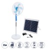 GloboStar® SOLARA-FAN 85355 Solar Fan Αυτόνομος Ηλιακός Επιδαπέδιος Ανεμιστήρας 25W 2 Λειτουργιών Ρεύματος με AC 220-240V ή με Φωτοβολταϊκό Panel 9V 12W & Επαναφορτιζόμενη Μπαταρία Li-ion 7.4V 4400mAh - 3 Ταχύτητες - Ενσωματωμένο USB 2.0 Charger Συσκε