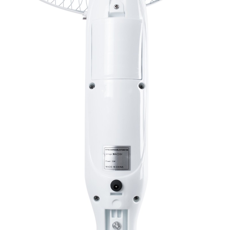 GloboStar® SOLARA-FAN 85355 Solar Fan Αυτόνομος Ηλιακός Επιδαπέδιος Ανεμιστήρας 25W 2 Λειτουργιών Ρεύματος με AC 220-240V ή με Φωτοβολταϊκό Panel 9V 12W & Επαναφορτιζόμενη Μπαταρία Li-ion 7.4V 4400mAh - 3 Ταχύτητες - Ενσωματωμένο USB 2.0 Charger Συσκε