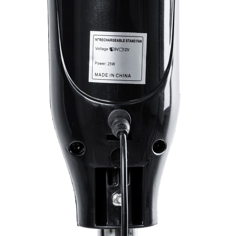 GloboStar® SOLARA-FAN 85356 Solar Fan Αυτόνομος Ηλιακός Επιδαπέδιος Ανεμιστήρας 25W 2 Λειτουργιών Ρεύματος με AC 220-240V ή με Φωτοβολταϊκό Panel 9V 12W & Επαναφορτιζόμενη Μπαταρία Li-ion 7.4V 4400mAh - 3 Ταχύτητες - Ενσωματωμένο USB 2.0 Charger Συσκε