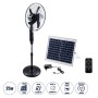 GloboStar® SOLARE-FAN 85358 Solar Fan Αυτόνομος Ηλιακός Επιδαπέδιος Ανεμιστήρας 25W 2 Λειτουργιών Ρεύματος με AC 220-240V ή με Φωτοβολταϊκό Panel 9V 15W & Επαναφορτιζόμενη Μπαταρία Li-ion 7.4V 6000mAh - 12 Ταχύτητες - Ασύρματο Χειριστήριο - Ενσωματωμέ