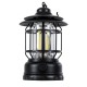 GloboStar® 85692 Αυτόνομο Επαναφορτιζόμενο Φανάρι Camping LED 5W USB 2.0 με Επαναφορτιζόμενη Μπαταρία 1 x 18650 2000mAh Li-ion - IP20 - Dimmable - Μαύρο με Διάφανο Γυαλί - Θερμό Λευκό 3000K Φ12 x Υ17cm
