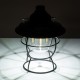GloboStar® 85695 Αυτόνομο Φανάρι Camping LED 4W USB 2.0 με Επαναφορτιζόμενη Μπαταρία 1 x 18650 2000mAh Li-ion Power Bank IP20 Dimmable Μαύρο με Διάφανο Γυαλί CCT Εναλλαγή Φωτισμού μέσω On/Off All In One Ψυχρό 6000K+Φυσικό 4500K+Θερμό 2700K Φ13.5 x Υ17.5cm