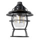 GloboStar® 85695 Αυτόνομο Φανάρι Camping LED 4W USB 2.0 με Επαναφορτιζόμενη Μπαταρία 1 x 18650 2000mAh Li-ion Power Bank IP20 Dimmable Μαύρο με Διάφανο Γυαλί CCT Εναλλαγή Φωτισμού μέσω On/Off All In One Ψυχρό 6000K+Φυσικό 4500K+Θερμό 2700K Φ13.5 x Υ17.5cm