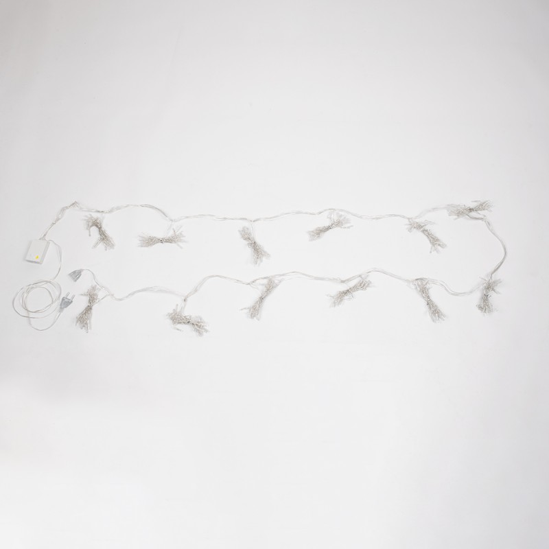 85800 Διακοσμητική Κουρτίνα 3 x 2 Μέτρα με Controller 8 Προγραμμάτων Φωτισμού - Επεκτεινόμενη 240 LED 6W AC 230V με Διάφανο Καλώδιο & Πρίζα Schuko IP20 Θερμό Λευκό 3000K Μ3 x Υ2m