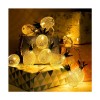GloboStar® 85806 Διακοσμητική Γιρλάντα Pineapple Lamp 2 Μέτρα με Διακόπτη On/Off - 10 LED 1W με Μπαταρίες 2xAA & Διάφανο Καλώδιο IP44 Θερμό Λευκό 3000K Μ2m