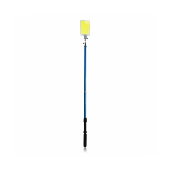 GloboStar® 85821 Τηλεσκοπικό Καλάμι Ψαρέματος 5m με Πάνελ Φωτισμού 800W 48000lm DC 12V Αδιάβροχο IP65 Ψυχρό Λευκό 6000K