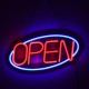 GloboStar® 85860 Φωτιστικό Ταμπέλα Φωτεινή Επιγραφή NEON LED Σήμανσης Animated Ovale OPEN 30W AC 230V με Διακόπτη On/Off και Ασύρματο Χειριστήριο IR Μπλε - Κόκκινο GloboStar® 85860 Φωτιστικό Ταμπέλα Φωτεινή Επιγραφή NEON LED Σήμανσης Animated Ovale OPEN 30W AC 230V με Διακόπτη On/Off και Ασύρματο Χειριστήριο IR Μπλε - Κόκκινο