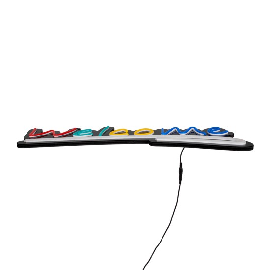 GloboStar® 85861 Φωτιστικό Ταμπέλα Φωτεινή Επιγραφή NEON LED Σήμανσης Animated WELCOME 30W AC 230V με Διακόπτη On/Off και Ασύρματο Χειριστήριο IR Κόκκινο - Πράσινο - Κίτρινο - Μπλε - Λευκό GloboStar® 85861 Φωτιστικό Ταμπέλα Φωτεινή Επιγραφή NEON LED Σήμανσης Animated WELCOME 30W AC 230V με Διακόπτη On/Off και Ασύρματο Χειριστήριο IR Κόκκινο - Πράσινο - Κίτρινο - Μπλε - Λευκό