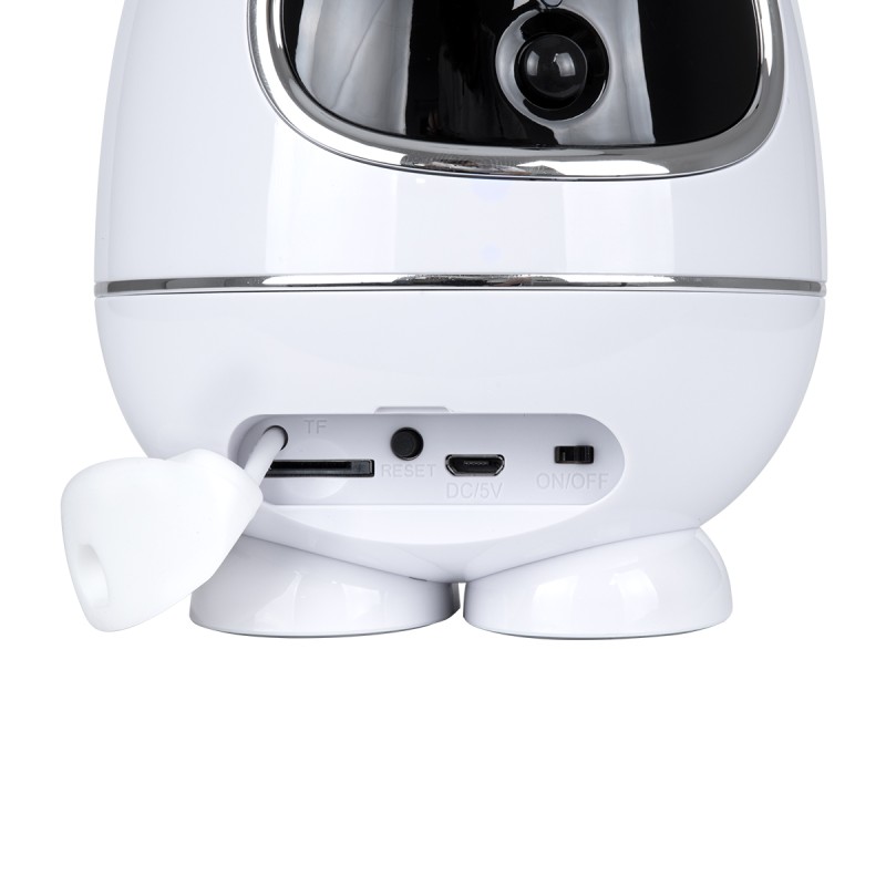 GloboStar® 86008 Rechargeable Table Camera WiFi HD 1080P 3MP 350° 5200mAh Two Way Audio & Motion Detection - Επαναφορτιζόμενη Επιτραπέζια Κάμερα WiFi HD 1080P 350° 5200mAh Διπλή Κατέυθυνση Ομιλίας με Ανιχνευτή Κίνησης - Λευκό