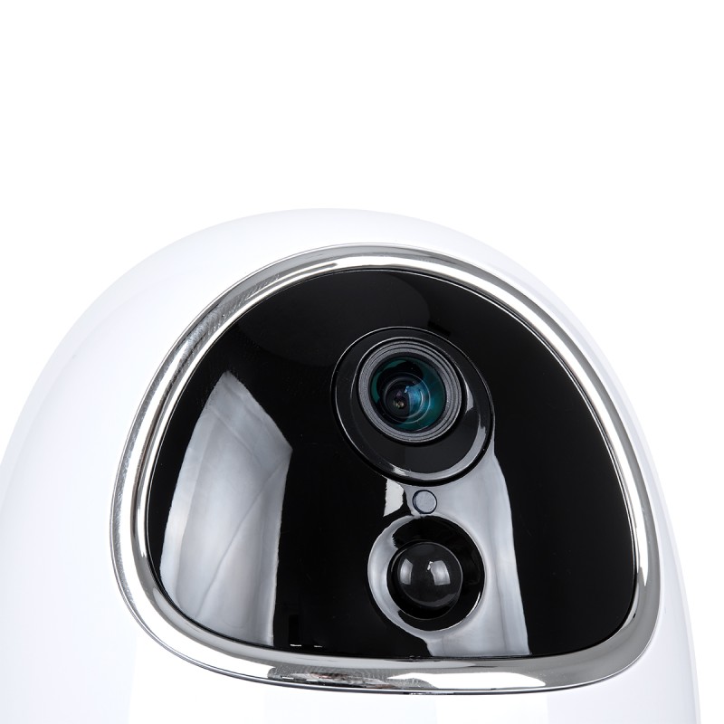 GloboStar® 86008 Rechargeable Table Camera WiFi HD 1080P 3MP 350° 5200mAh Two Way Audio & Motion Detection - Επαναφορτιζόμενη Επιτραπέζια Κάμερα WiFi HD 1080P 350° 5200mAh Διπλή Κατέυθυνση Ομιλίας με Ανιχνευτή Κίνησης - Λευκό