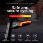 GloboStar® 86050 Ασύρματο Οπίσθιο Φανάρι Ποδηλάτου LED Επαναφορτιζόμενο USB Stop - Αριστερό Φλάς - Δεξί Φλάς με Ασύρματο Χειριστήριο Τιμονιού