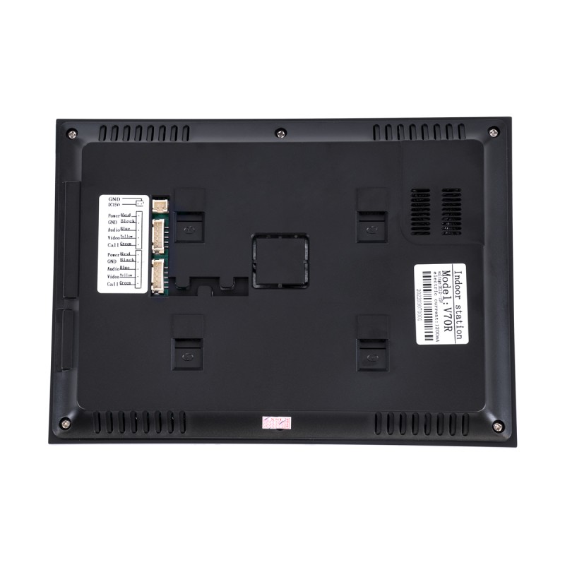 GloboStar® 86059 Σετ Θυροτηλεόρασης με Έγχρωμη Οθόνη Αφής 7 και Κάμερα 1080P HD & 4 Επαγωγικά Κλειδιά για Ηλεκτρονικές Κλειδαριές - Μαύρο - Χρυσό