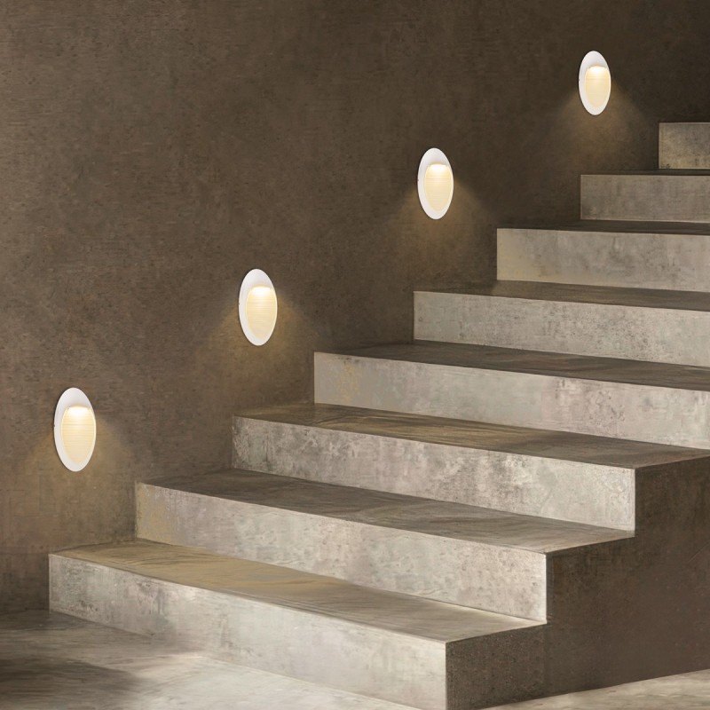 kelvo® STEPART KLV-101-0103 Φωτιστικό Σκαλοπατιού / Διαδρόμου LED 3W 375lm 45° AC 220-240V Αδιάβροχο IP65 Θερμό Λευκό 2700K - Lumileds SMD Chip & TÜV SÜD Driver - Λευκό Ματ - Μ13 x Π5.5 x Υ26cm - 5 Χρόνια Εγγύηση