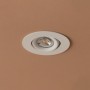 kelvo® OMEGA KLV-101-0037 Χωνευτό Κινούμενο Φωτιστικό Downlight Σποτ για Λάμπα MR16 με Ντουί GU10 AC 220-240V IP20 - Λευκό Ματ - Μ10.5 x Π10.5 x Υ2.2cm / Q7.5cm