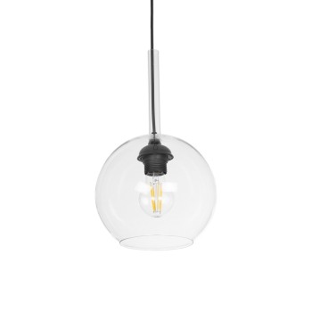 GLOBOSTAR® MPRALA 206-0038 Μοντέρνο Κρεμαστό Φωτιστικό Οροφής με Ντουί 1 x E27 AC 220-240V IP20 - Διάφανο - Μ20 x Π20 x Υ18cm